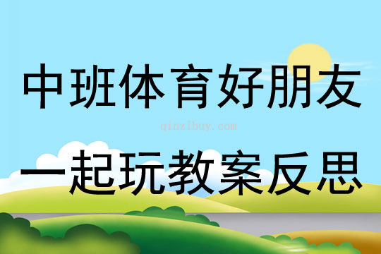 中班體育活動好朋友一起玩教案反思