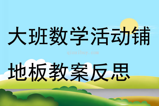 大班數學活動鋪地板教案反思
