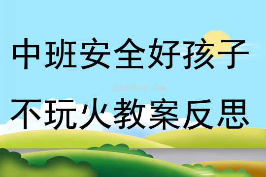 中班安全好孩子不玩火教案反思