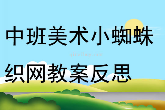 中班美術小蜘蛛織網教案反思