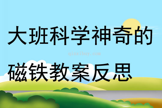 大班科學神奇的磁鐵教案反思