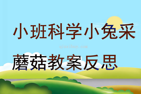 小班科學小兔采蘑菇教案反思