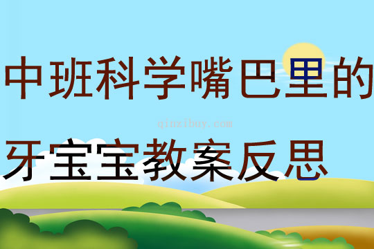 中班科學嘴巴里的牙寶寶教案反思