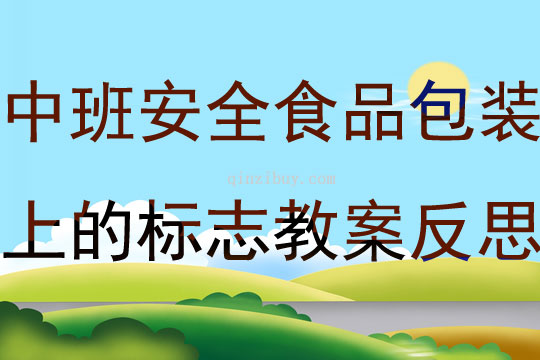 中班安全認(rèn)識食品包裝上的標(biāo)志教案反思