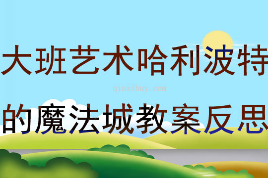 大班藝術(shù)哈利波特的魔法城教案反思