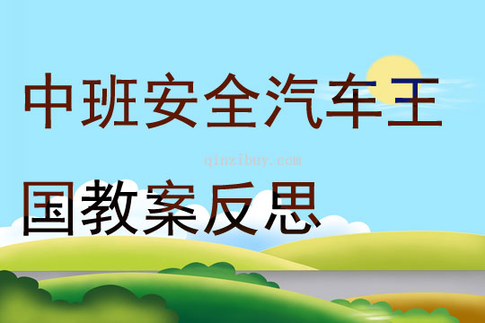 中班安全汽車王國教案反思
