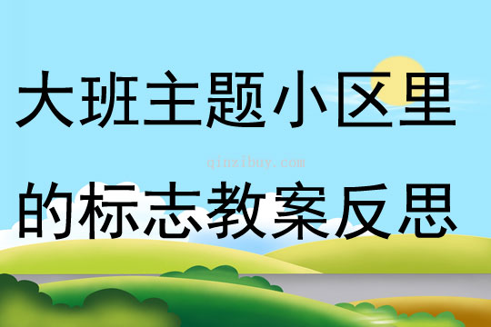 大班主題小區(qū)里的標(biāo)志教案反思