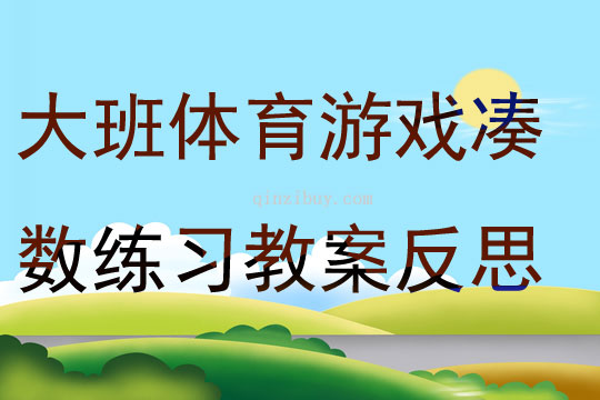 大班體育游戲湊數(shù)練習(xí)教案反思