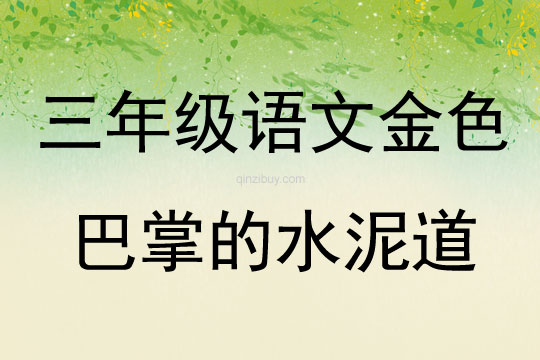 三年級語文金色巴掌的水泥道