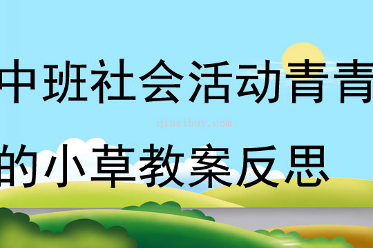 中班社會(huì)活動(dòng)青青的小草教案反思