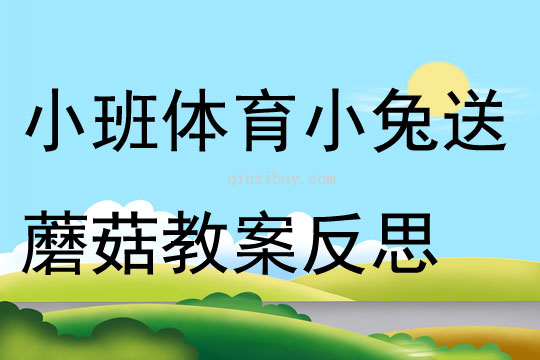 小班體育活動小兔送蘑菇教案反思
