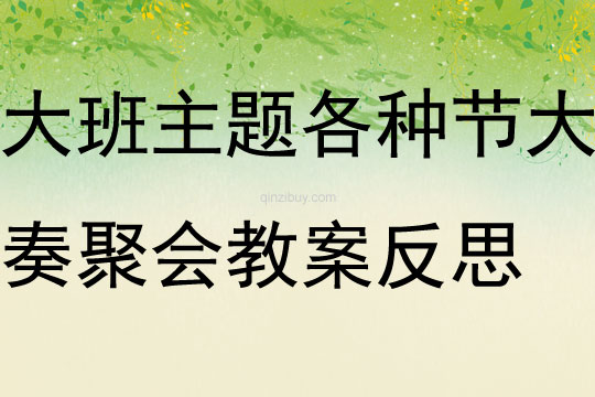 大班主題各種節大奏聚會教案反思