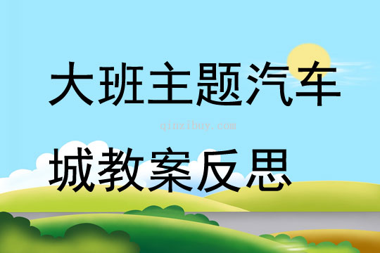 大班主題汽車(chē)城教案反思