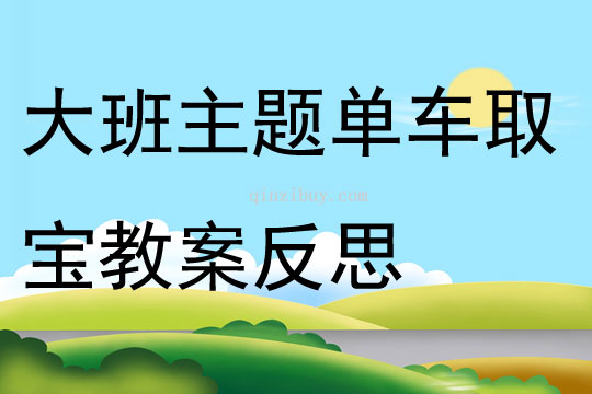 大班主題單車取寶教案反思