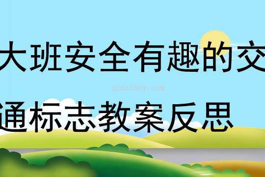 大班安全活動有趣的交通標志教案反思