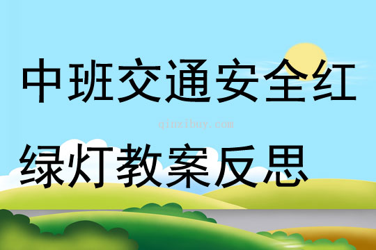 中班交通安全紅綠燈教案反思