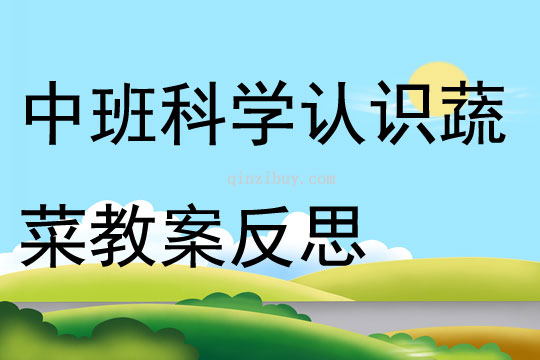 中班科學認識蔬菜教案反思