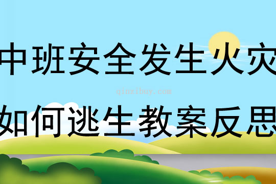 中班安全活動發生火災如何逃生教案反思
