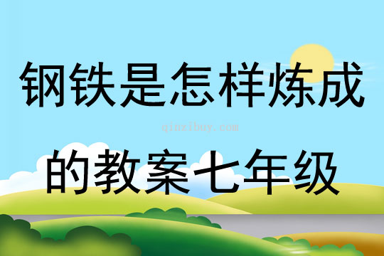 鋼鐵是怎樣煉成的教案七年級