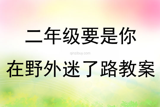 二年級(jí)要是你在野外迷了路教案