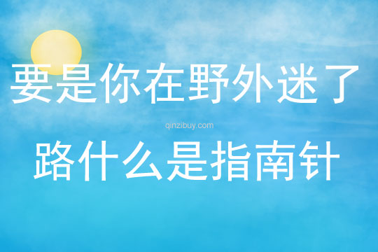 要是你在野外迷了路什么是指南針