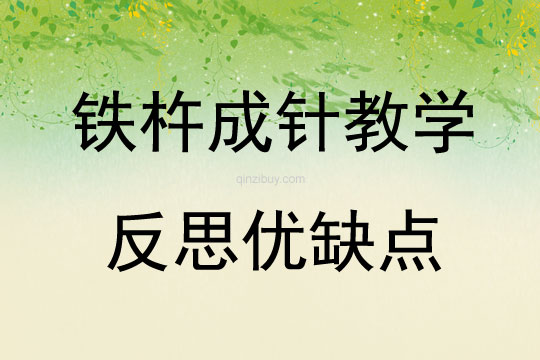 鐵杵成針教學(xué)反思優(yōu)缺點(diǎn)