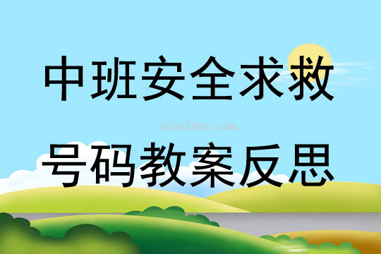 中班安全求救號碼教案反思