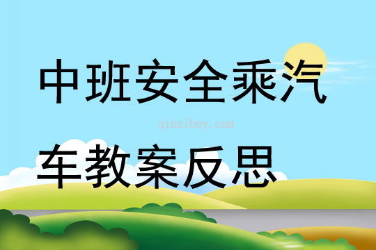 中班安全乘汽車教案反思