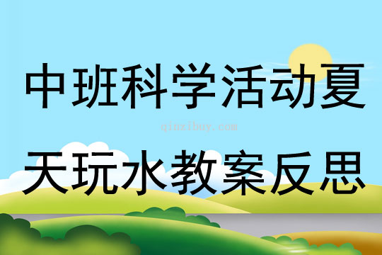 中班科學活動夏天玩水教案反思
