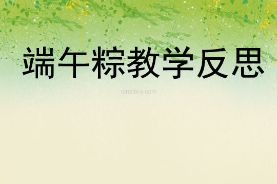 端午粽教學反思