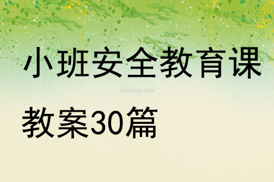 小班安全教育課教案30篇