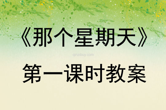 《那個(gè)星期天》第一課時(shí)教案
