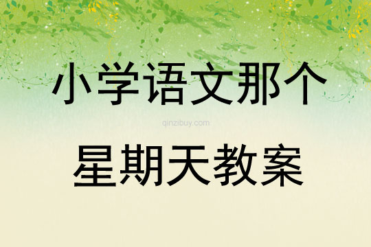 小學語文那個星期天教案