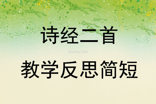 詩經二首教學反思簡短