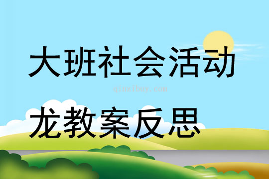 大班社會活動龍教案反思