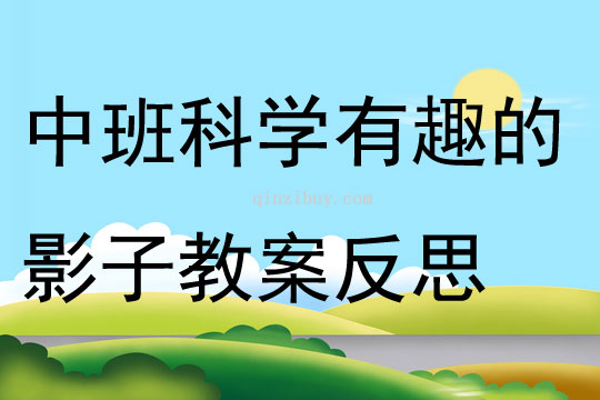 中班科學活動設計有趣的影子教案反思