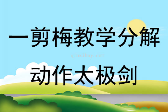 一剪梅教學分解動作太極劍