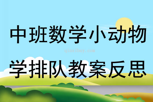 中班數(shù)學(xué)小動物學(xué)排隊(duì)教案反思