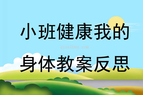 小班健康我的身體教案反思