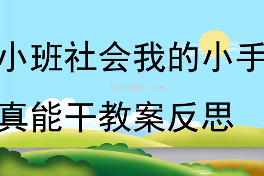 小班社會(huì)活動(dòng)我的小手真能干教案反思