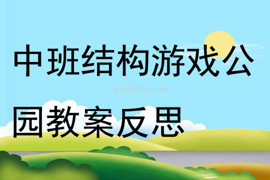 中班結(jié)構(gòu)游戲公園教案反思