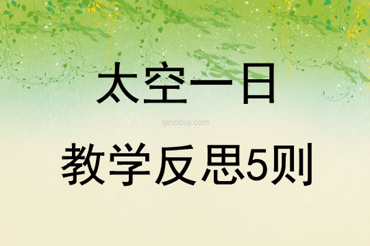 太空一日教學反思5則