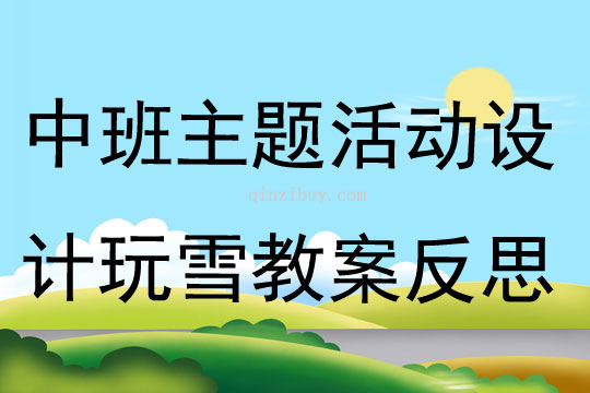 中班主題活動設計玩雪教案反思