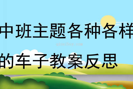 中班主題各種各樣的車子教案反思