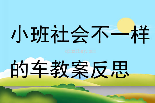 小班社會公開課活動不一樣的車教案反思