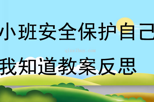 小班安全保護自己我知道教案反思