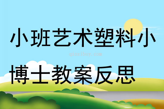 小班藝術塑料小博士教案反思