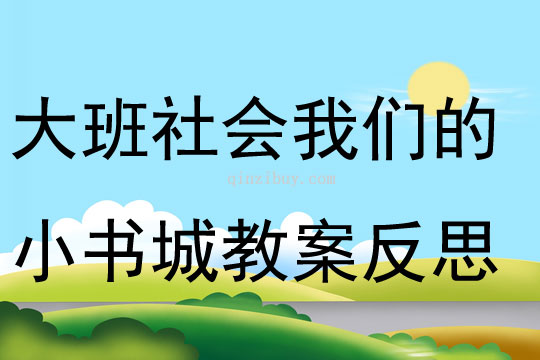 大班社會我們的小書城教案反思
