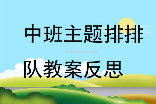 中班主題排排隊教案反思