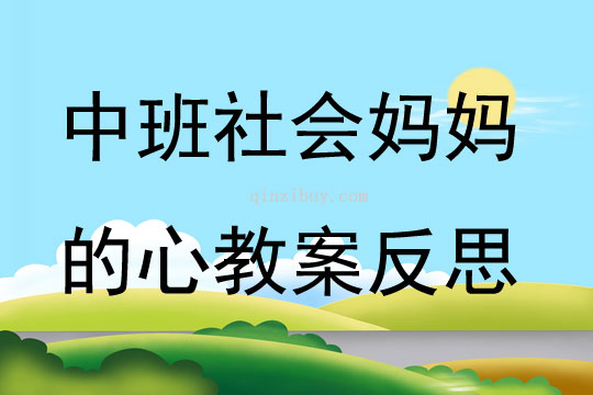 中班社會媽媽的心教案反思